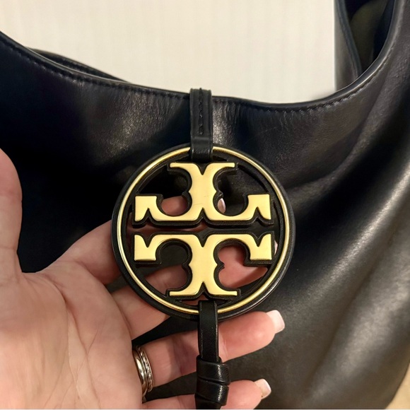 Tory Burch Black Leather Miller Slouchy Hobo Bag - Picture 4 of 10